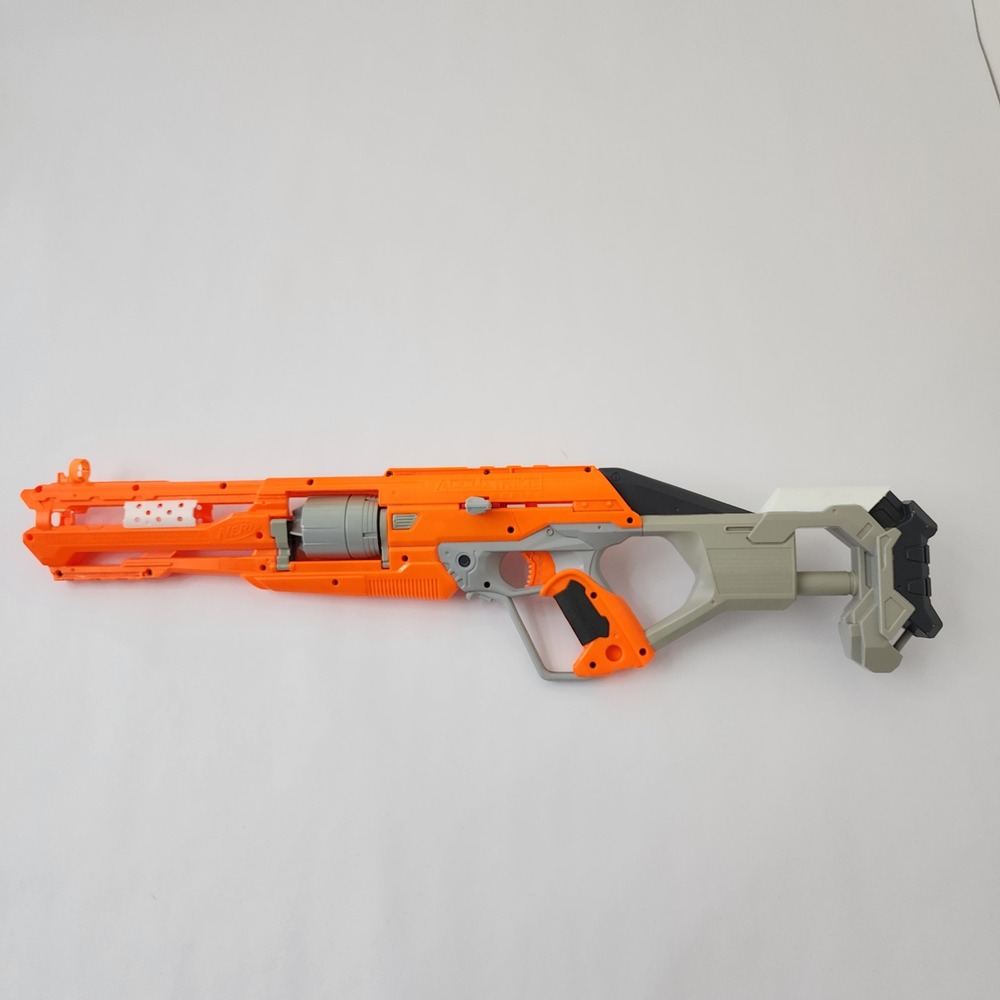 Nerf AccuStrike Series AlphaHawk Blaster Orange Grey Bolt Action Rotating Drum